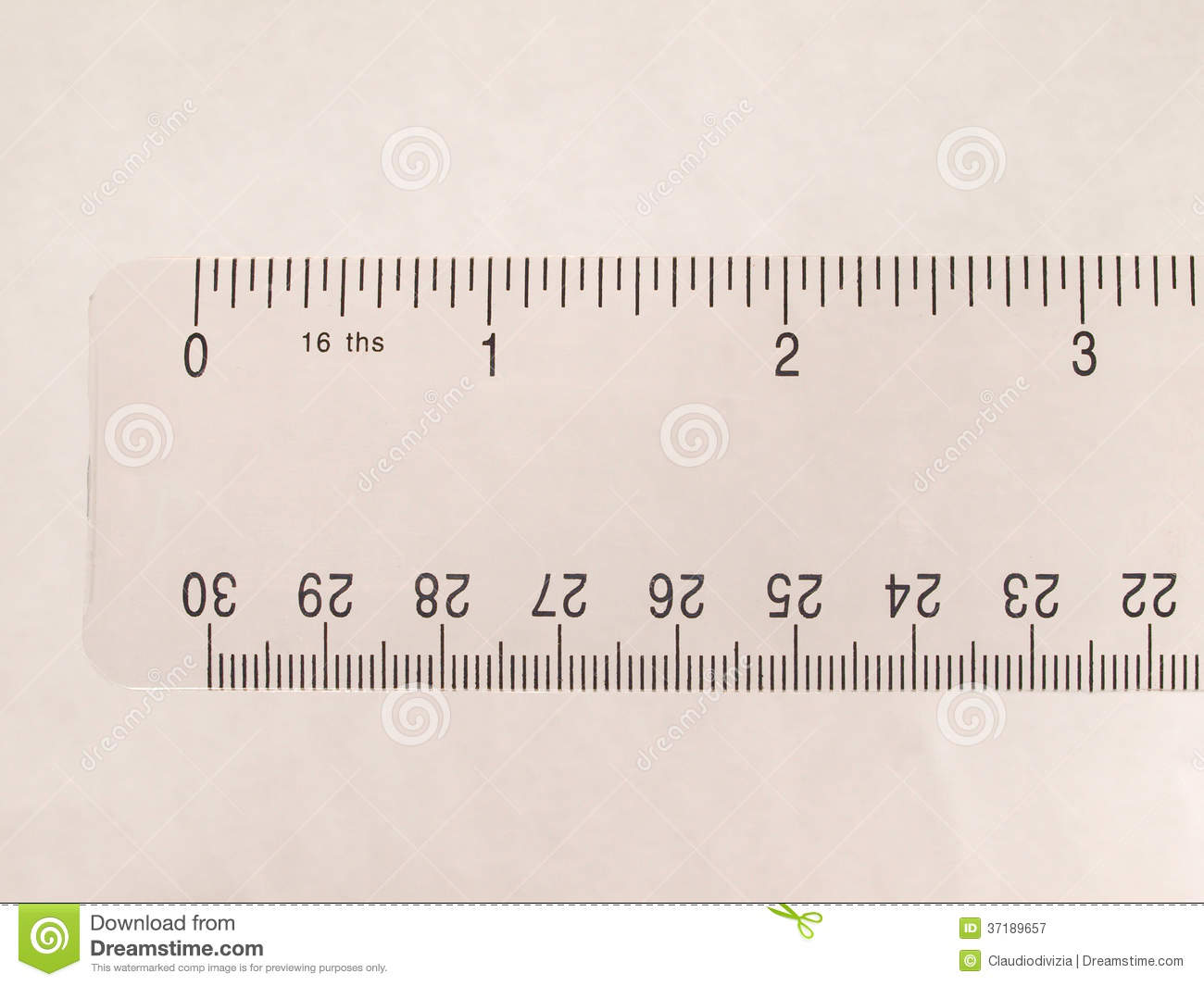 18 metric scale ruler